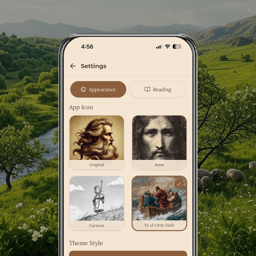 Custom Bible App Settings